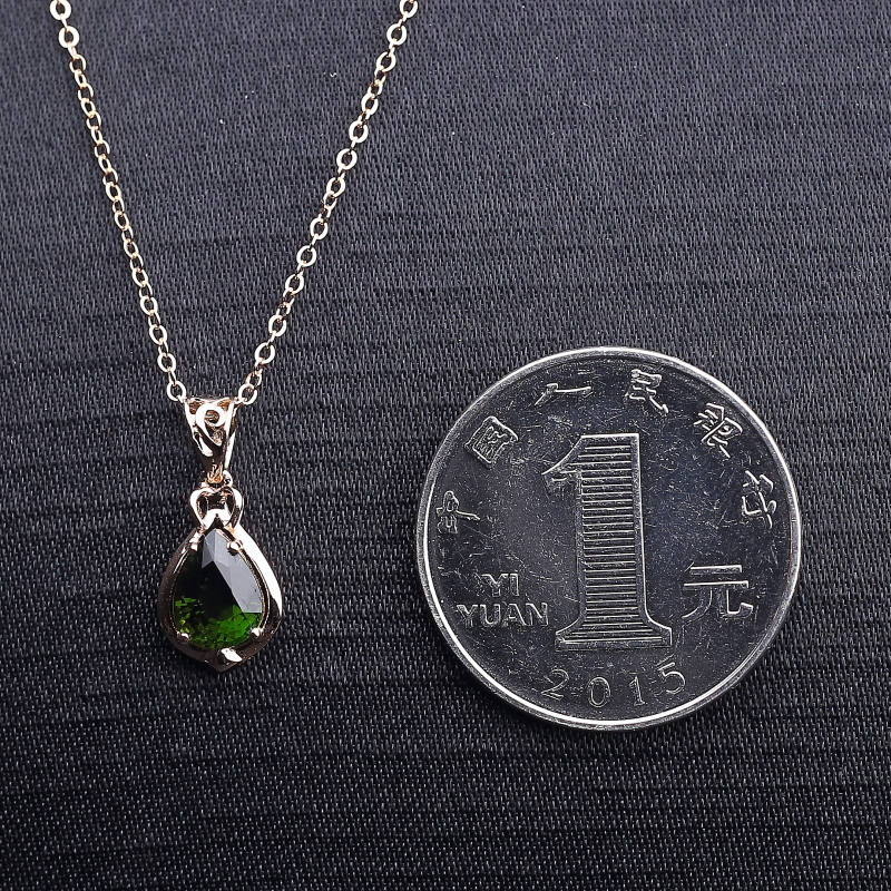 巴西碧玺吊坠-红掌柜