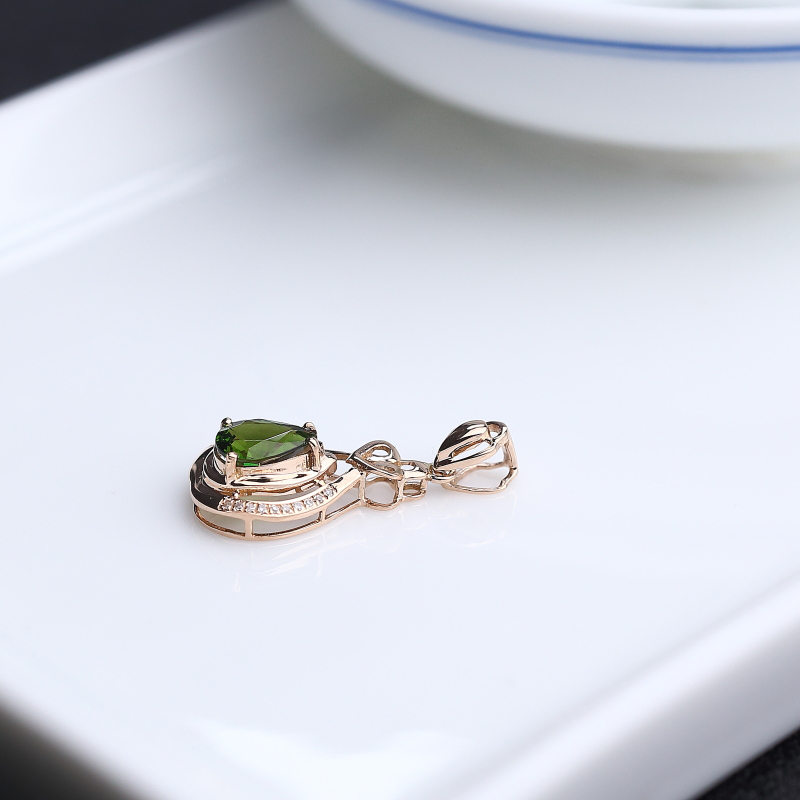 天然碧玺吊坠-红掌柜