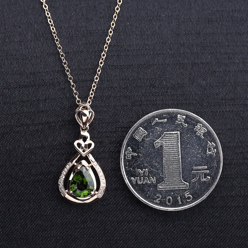 巴西碧玺吊坠-红掌柜