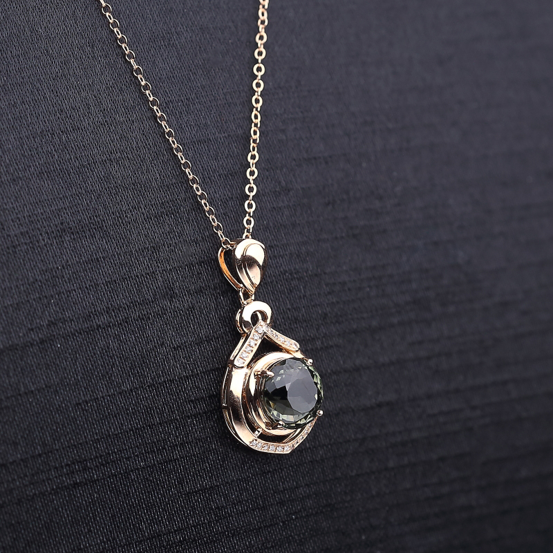 巴西天然碧玺吊坠-红掌柜