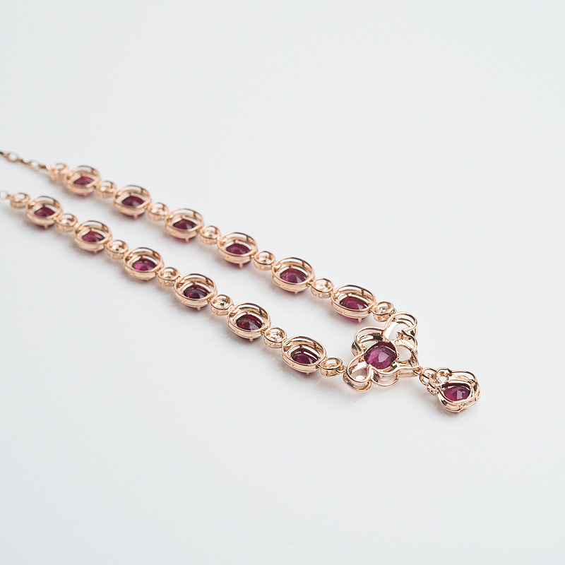 天然碧玺项链-红掌柜