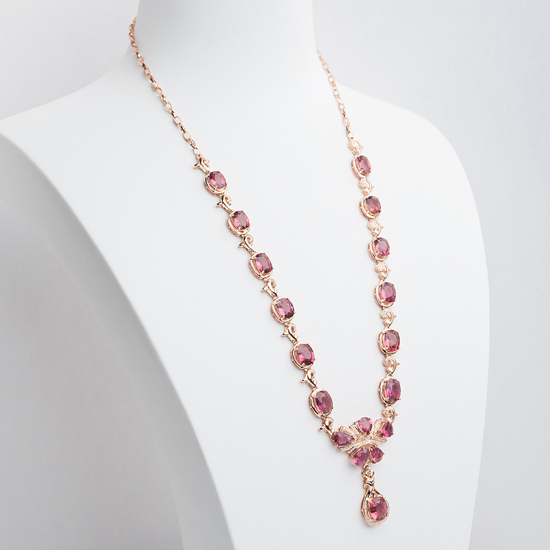 粉色碧玺项链-红掌柜