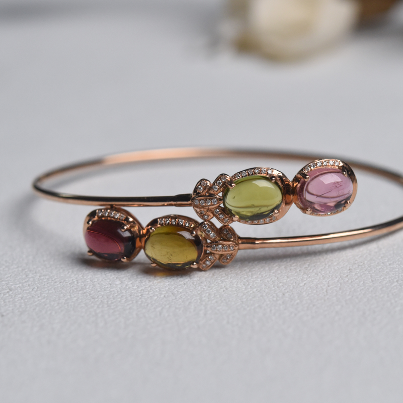 天然碧玺手镯-红掌柜