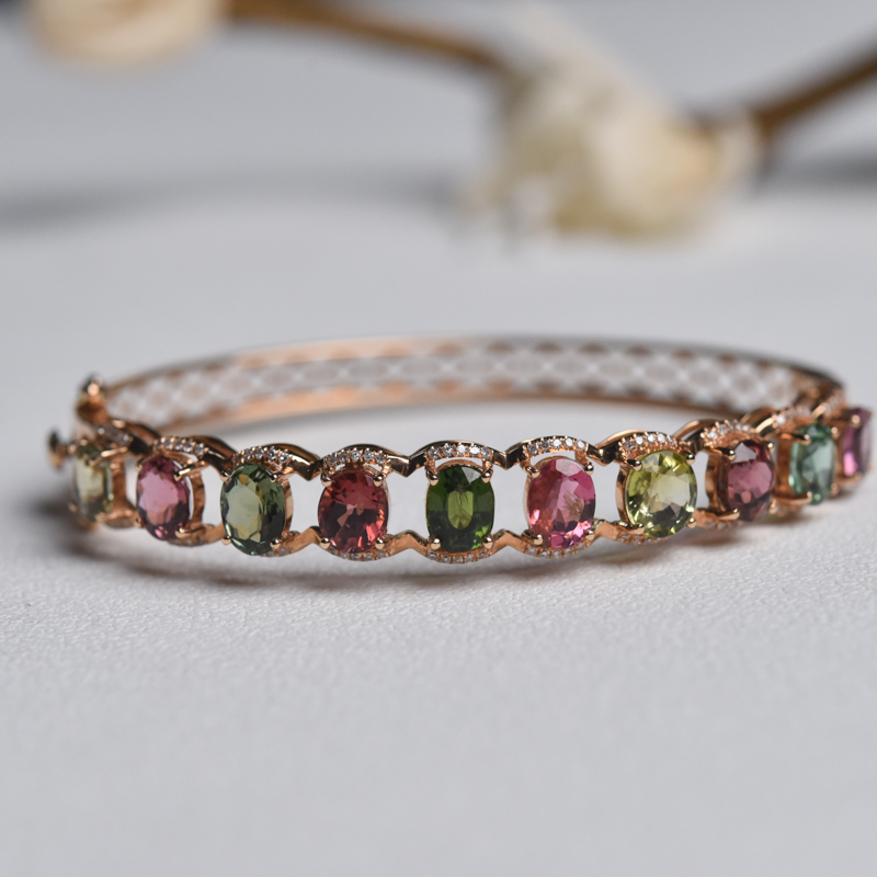 天然碧玺手镯-红掌柜