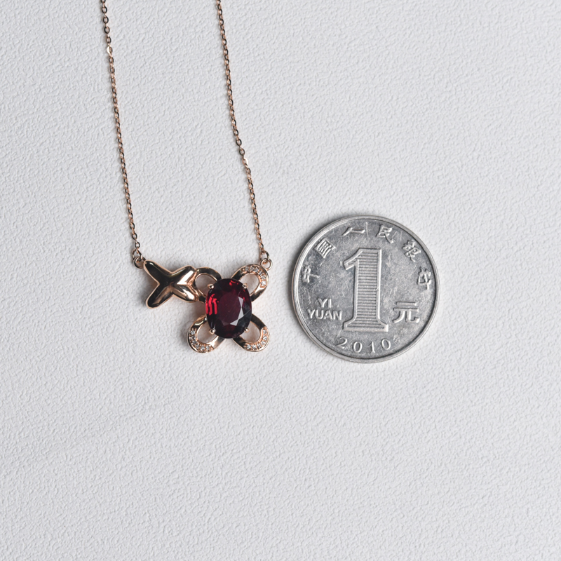 巴西碧玺锁骨链-红掌柜