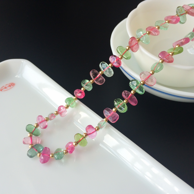 天然碧玺项链-红掌柜