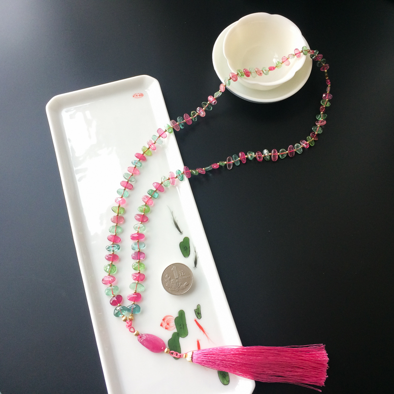 巴西碧玺项链-红掌柜