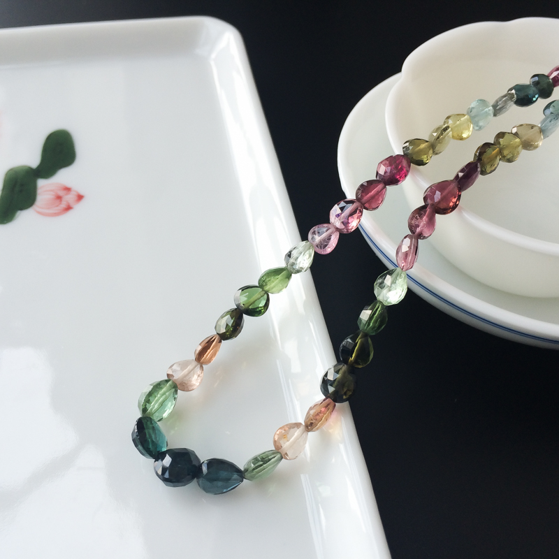 天然碧玺随形项链-红掌柜