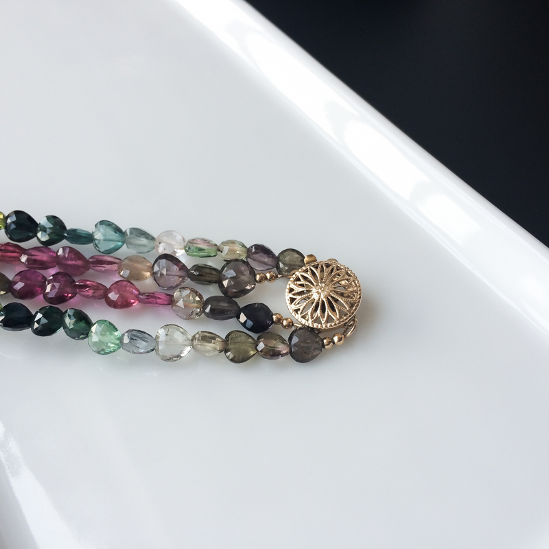 巴西碧玺随形项链-红掌柜