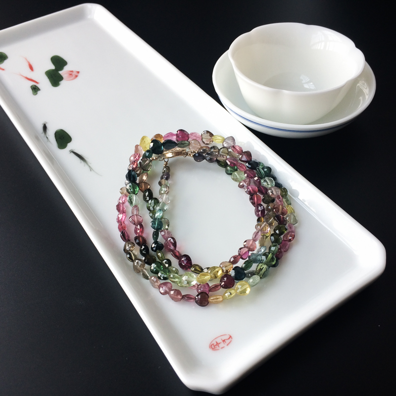 天然碧玺项链-红掌柜