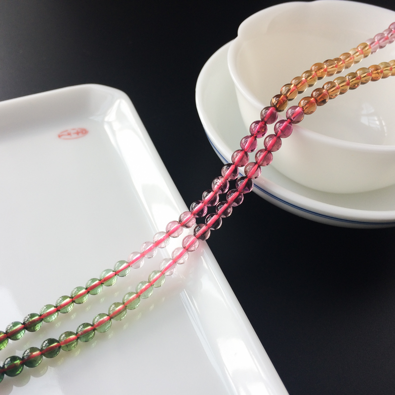 天然碧玺随形项链-红掌柜