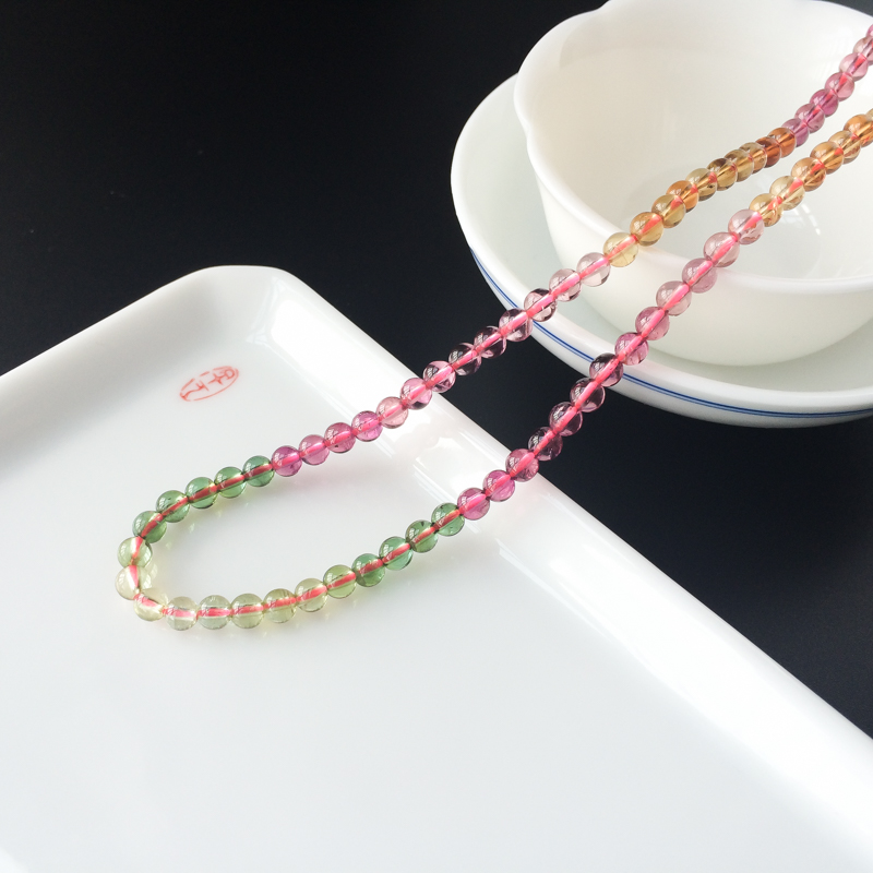 巴西碧玺随形项链-红掌柜