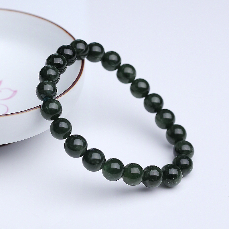 深绿色碧玺单圈手串-红掌柜