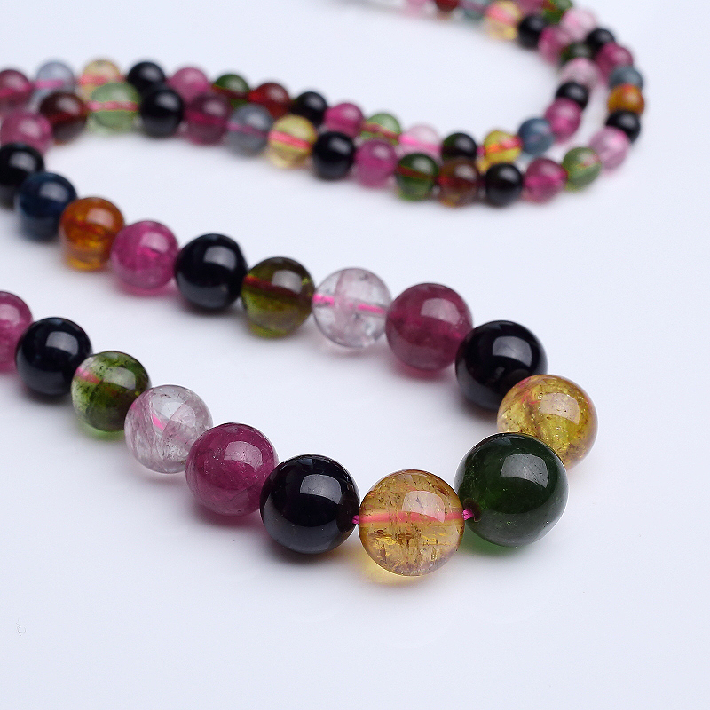 巴西彩虹碧玺塔链-红掌柜