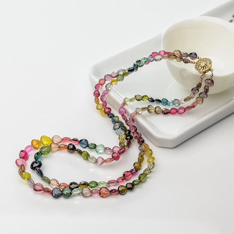 彩虹碧玺项链-红掌柜