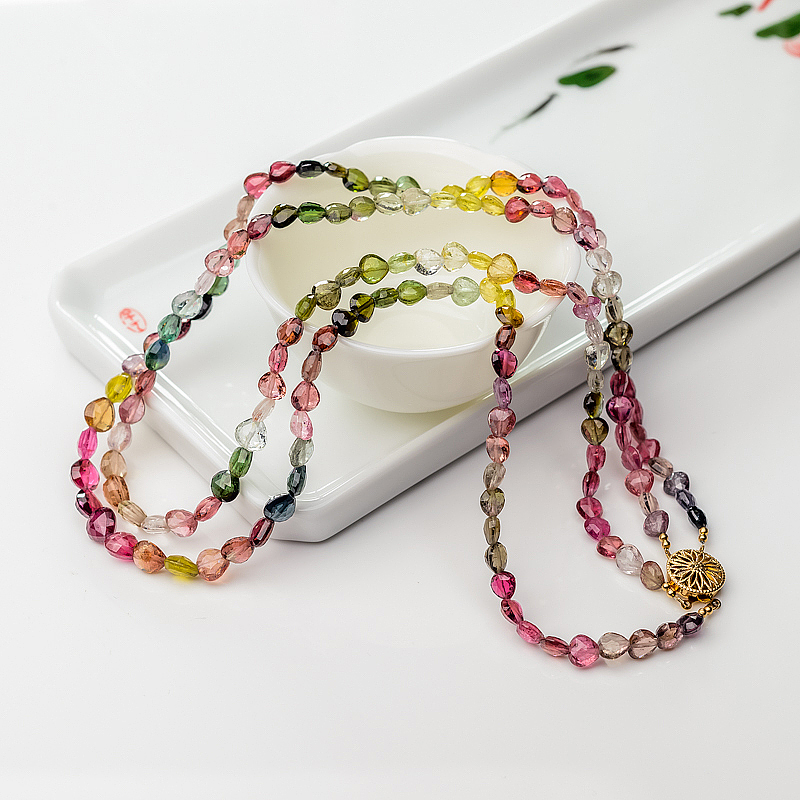 彩虹碧玺项链-红掌柜
