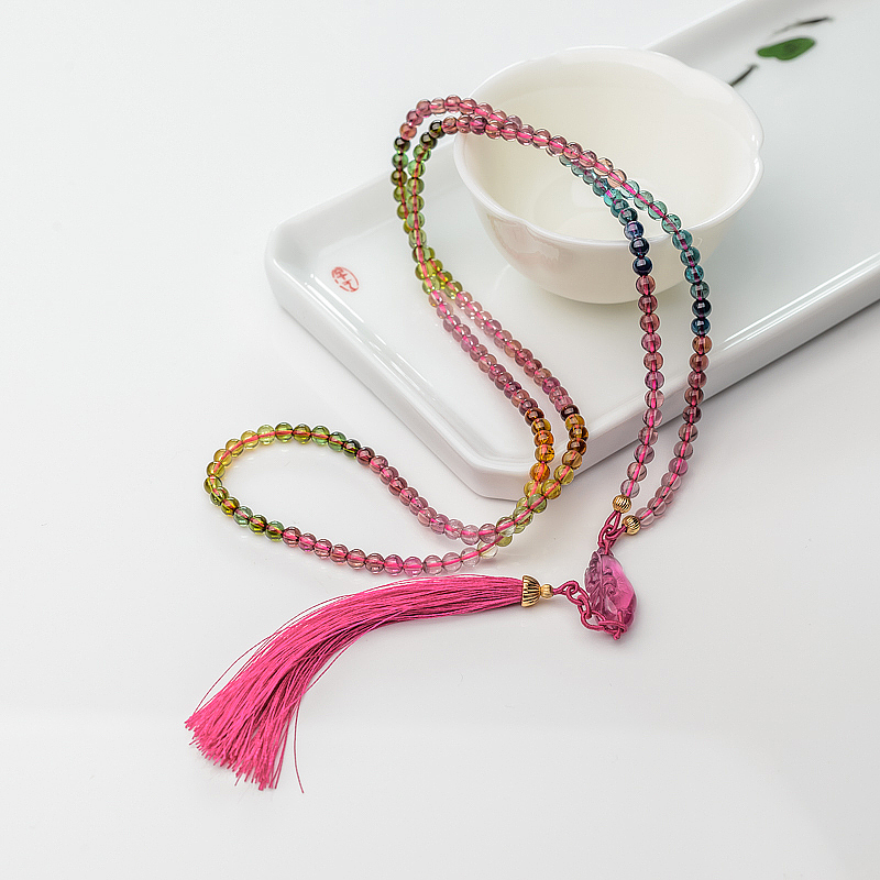 4mm碧玺项链-红掌柜