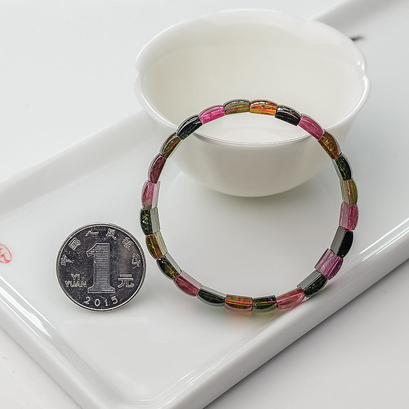 巴西天然碧玺手串-红掌柜