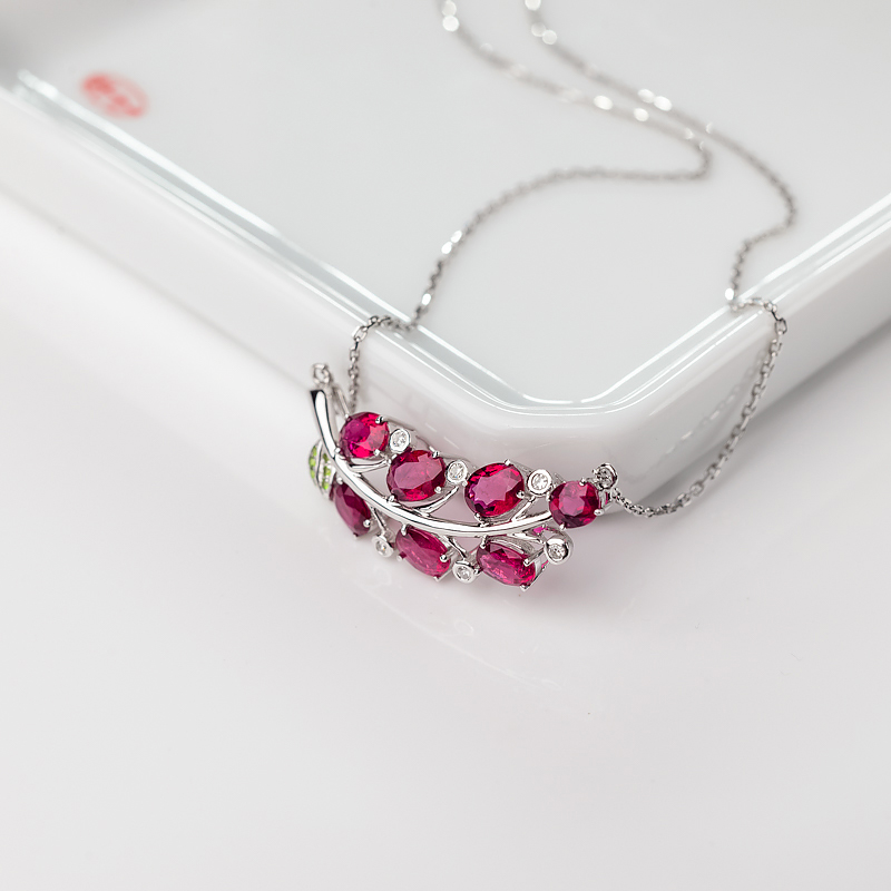 巴西天然红色碧玺项链-红掌柜