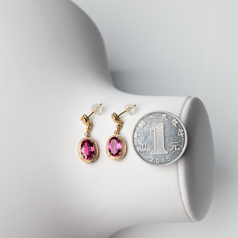 碧玺耳坠-红掌柜