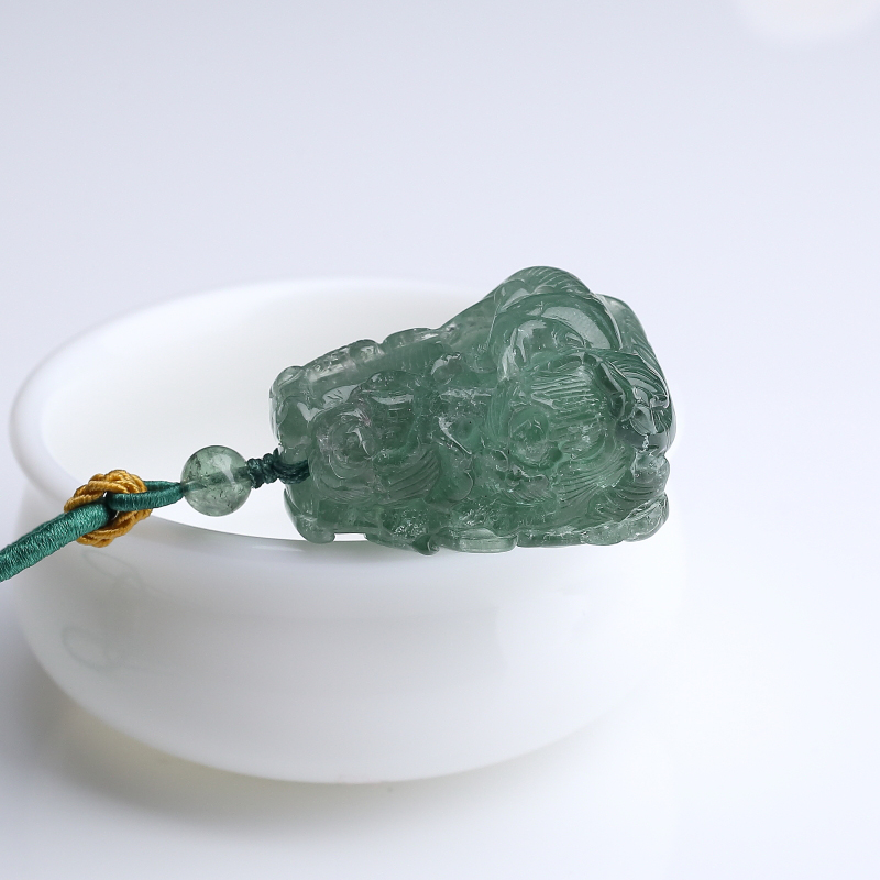 绿色碧玺龙吊坠-红掌柜