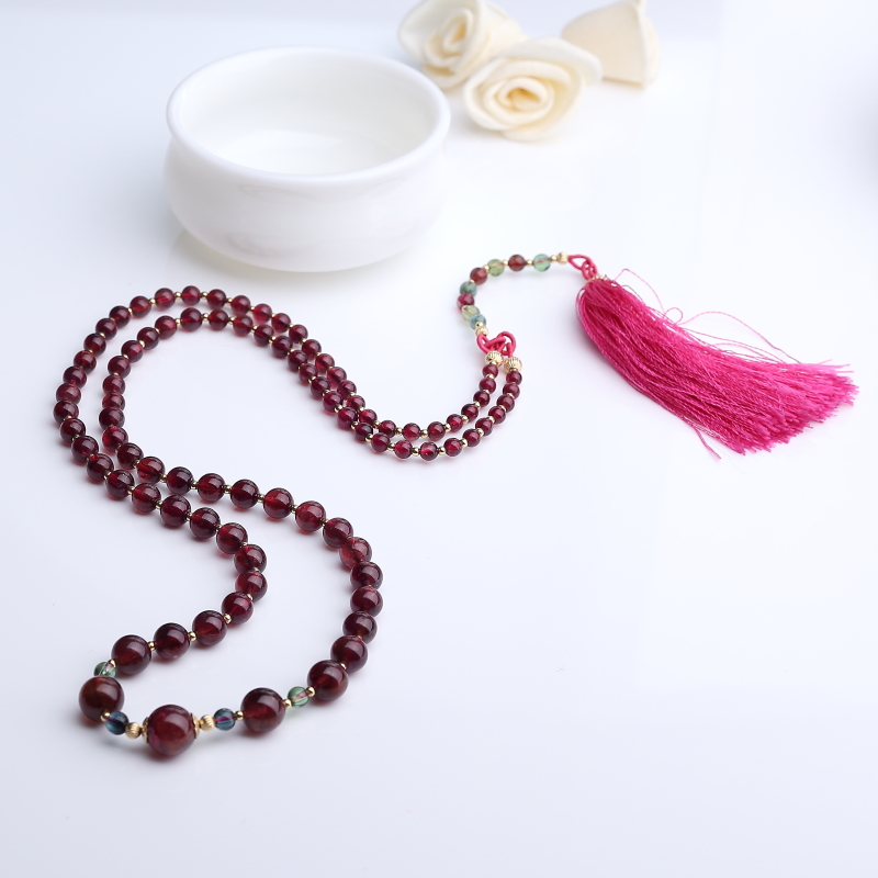 玫红碧玺塔链-红掌柜