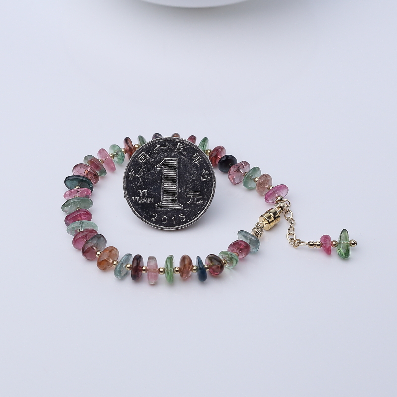 阿富汗多色碧玺手链-红掌柜