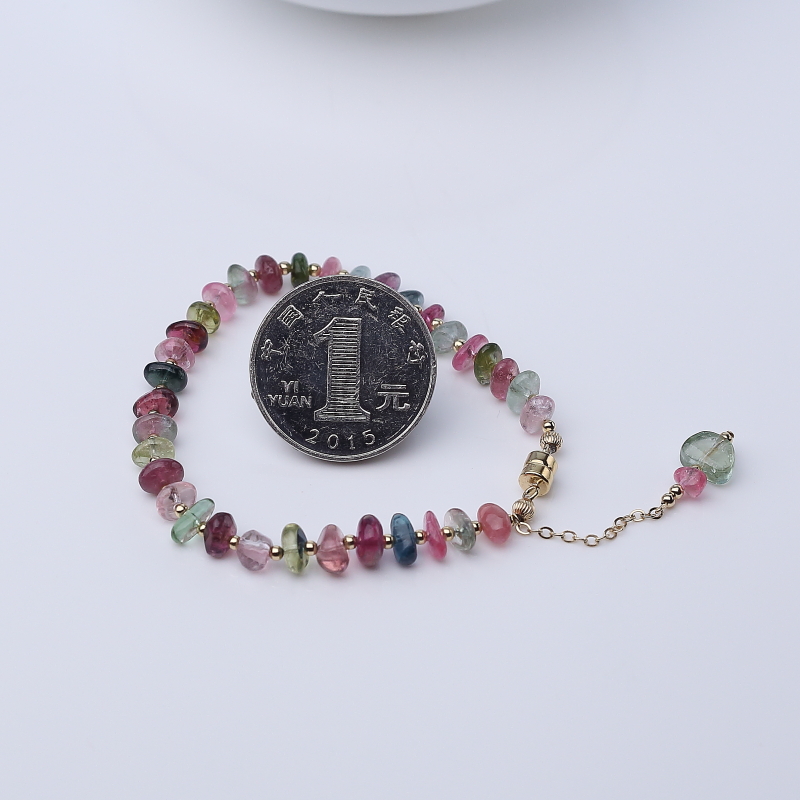 多色碧玺手链-红掌柜