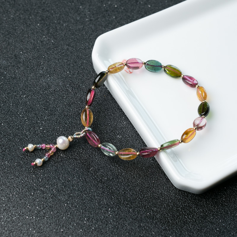 碧玺随形单圈手串-红掌柜