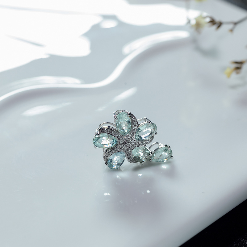 天然巴西蓝绿帕拉伊巴碧玺吊坠-红掌柜