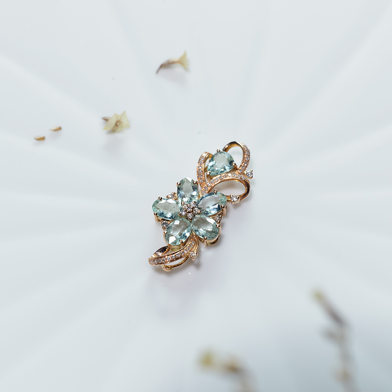 帕拉伊巴碧玺吊坠-红掌柜