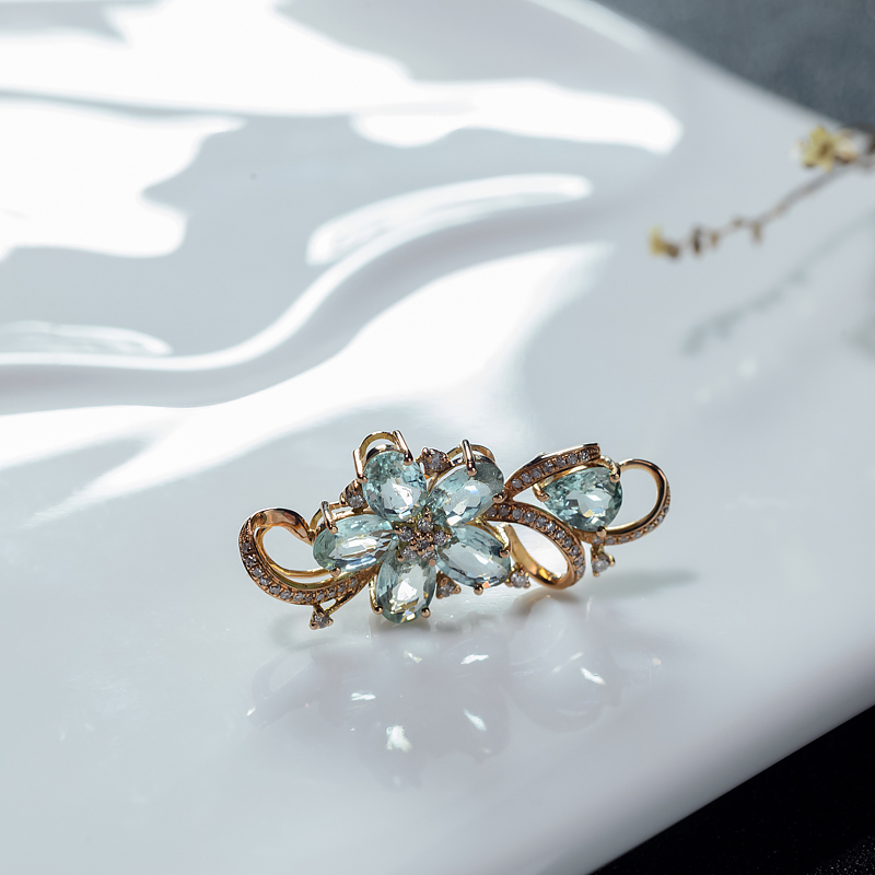 天然巴西蓝绿帕拉伊巴碧玺吊坠-红掌柜