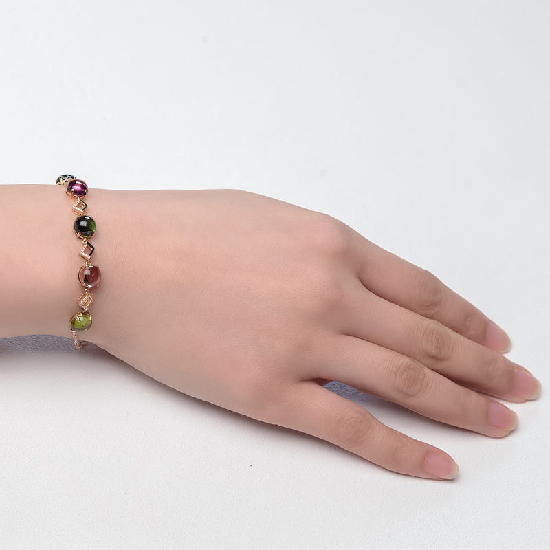 18K碧玺手链-红掌柜