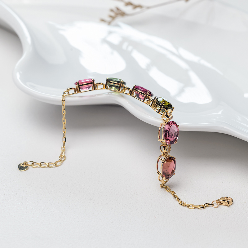 天然碧玺手链-红掌柜