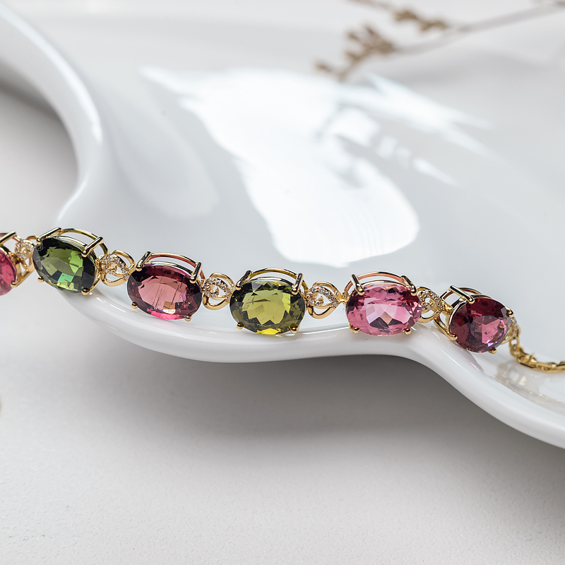 18K碧玺手链-红掌柜