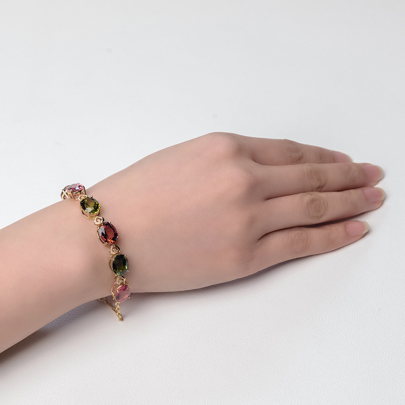 18K碧玺手链-红掌柜