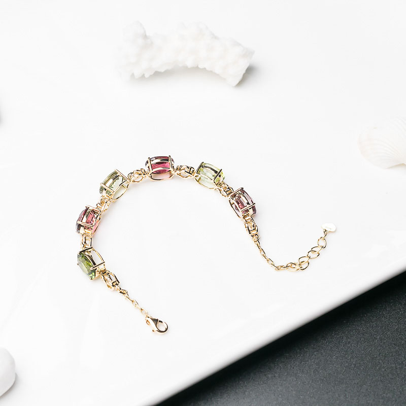 天然碧玺手链-红掌柜