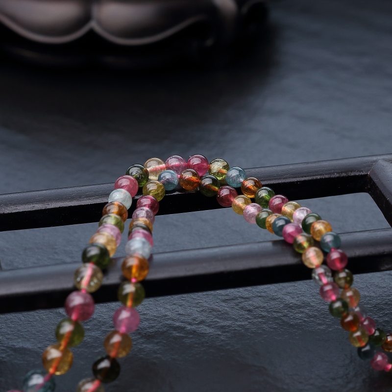 彩虹碧玺塔链-红掌柜