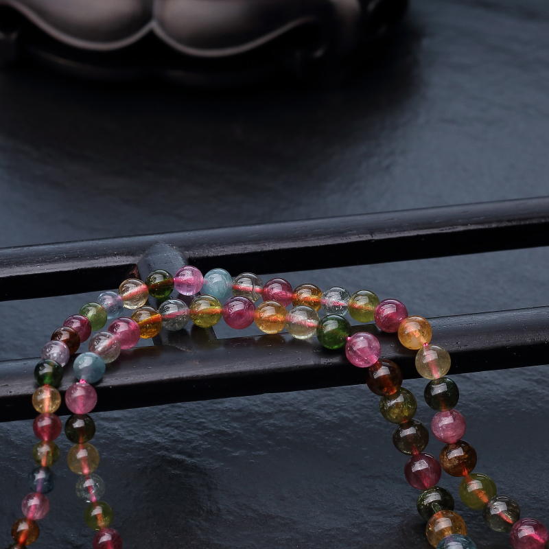 彩虹碧玺塔链-红掌柜