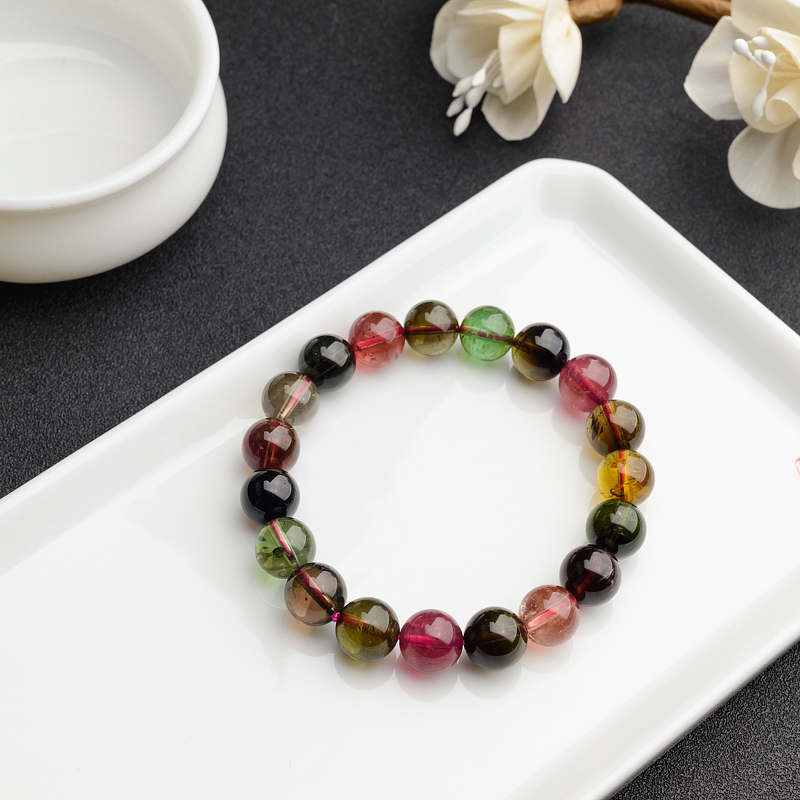 10mm碧玺手串-红掌柜