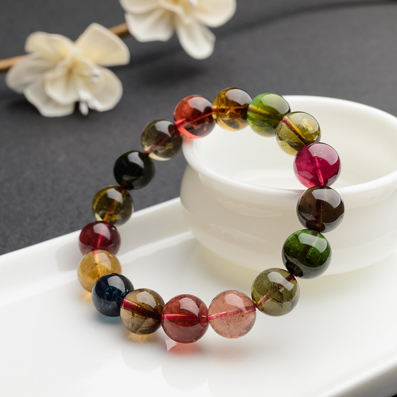 天然碧玺手串-红掌柜