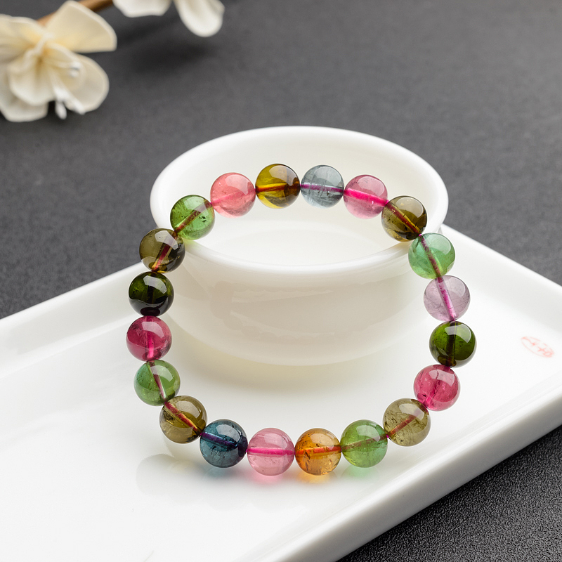 9.5mm碧玺手串-红掌柜