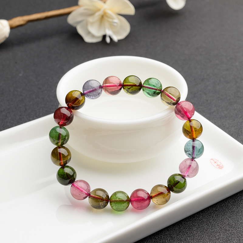 天然碧玺手串-红掌柜