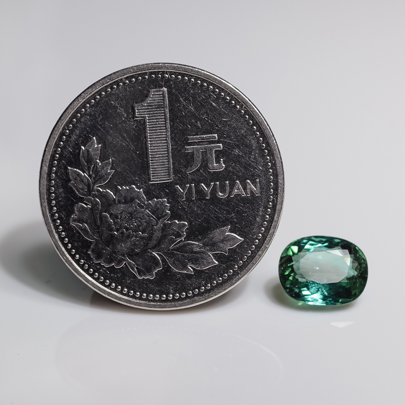 巴西绿碧玺戒面-红掌柜