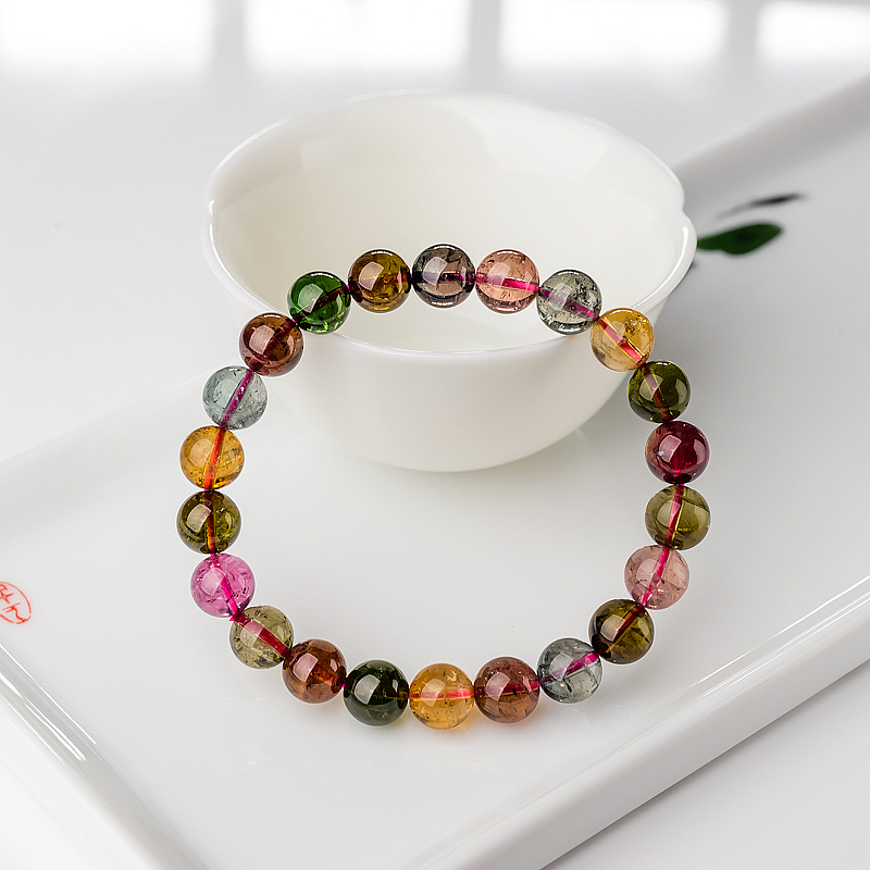 8.5mm碧玺手串-红掌柜