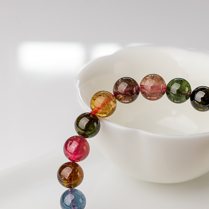 9mm碧玺手串-红掌柜