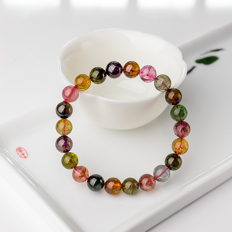 8.5mm碧玺手串-红掌柜