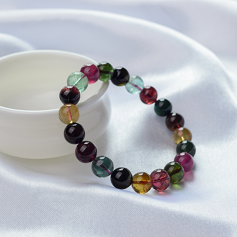 巴西天然碧玺手串-红掌柜