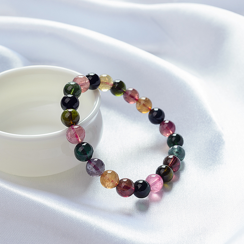 8.5mm天然碧玺手串-红掌柜