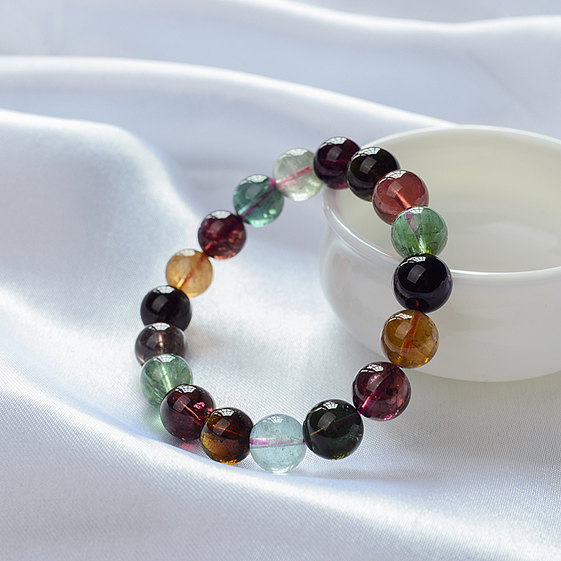 巴西天然碧玺手串-红掌柜